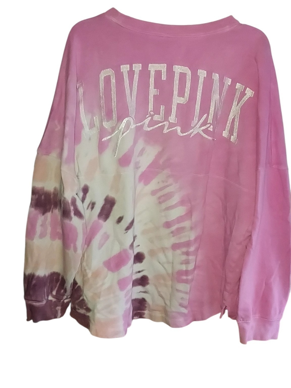 Victoria's Secret PINK Victoria's Secret Tie-Dye Pink Crewneck Sweatshirt